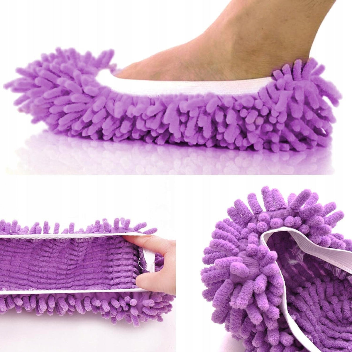 MOP SHOES 3 PAIRS MICROFIBER FLOOR CLEANING SLIPPERS Manufacturer code BUTY DO MOPA KAPCIE CZYSZCZĄCE PODŁOGI M