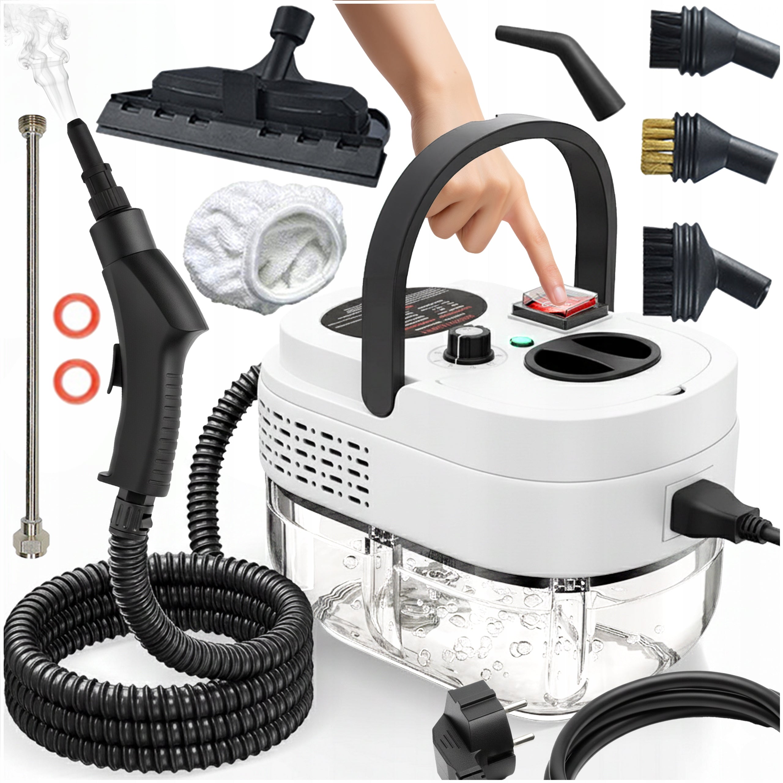 MOP STEAM CLEANER PRESSURE STEAMER 2500W LARGE TANK 1,2L + ACCESSORIES