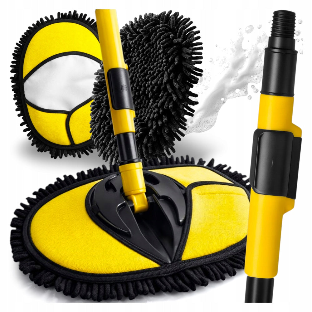MOP TELESCOPIC BRUSH FOR WASHING CARS PANELS 90° MICROFIBER