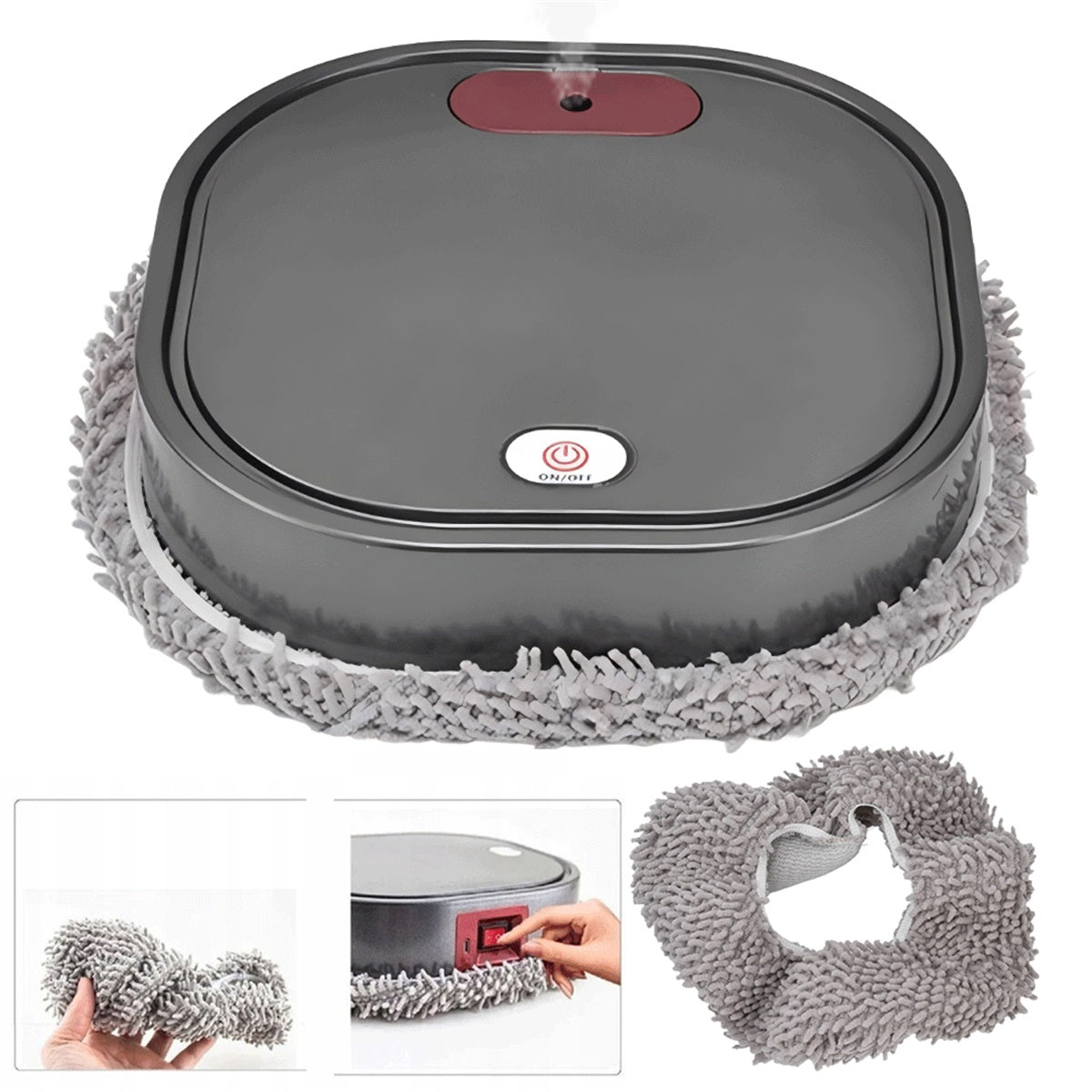 MOP VACUUM CLEANER 1500MAH WET DRY WITH USB SMART CHIP GREY