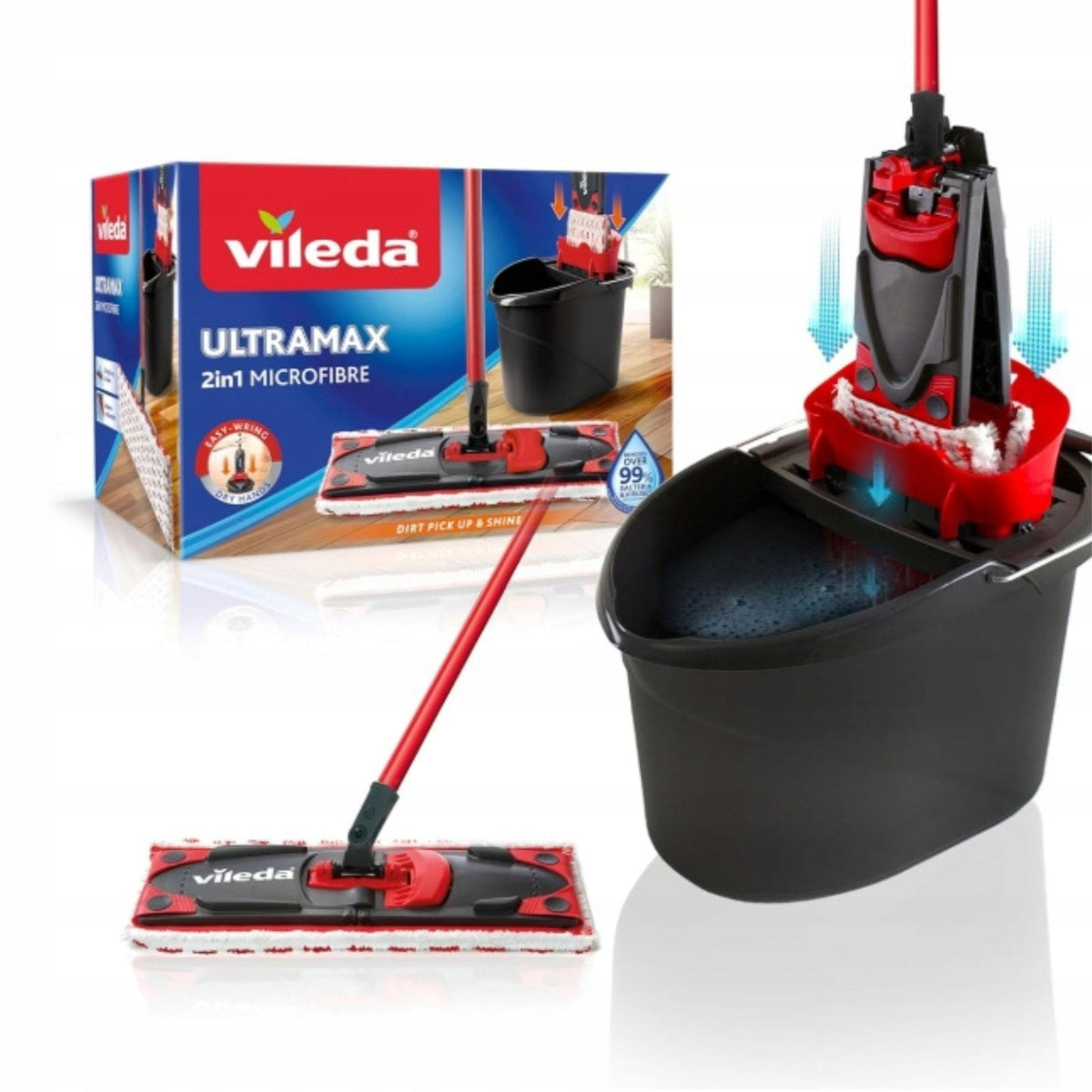 MOP VILEDA ULTRAMAX BOX BUCKET SET WITH SQUEEZER WITH MOP INSERT