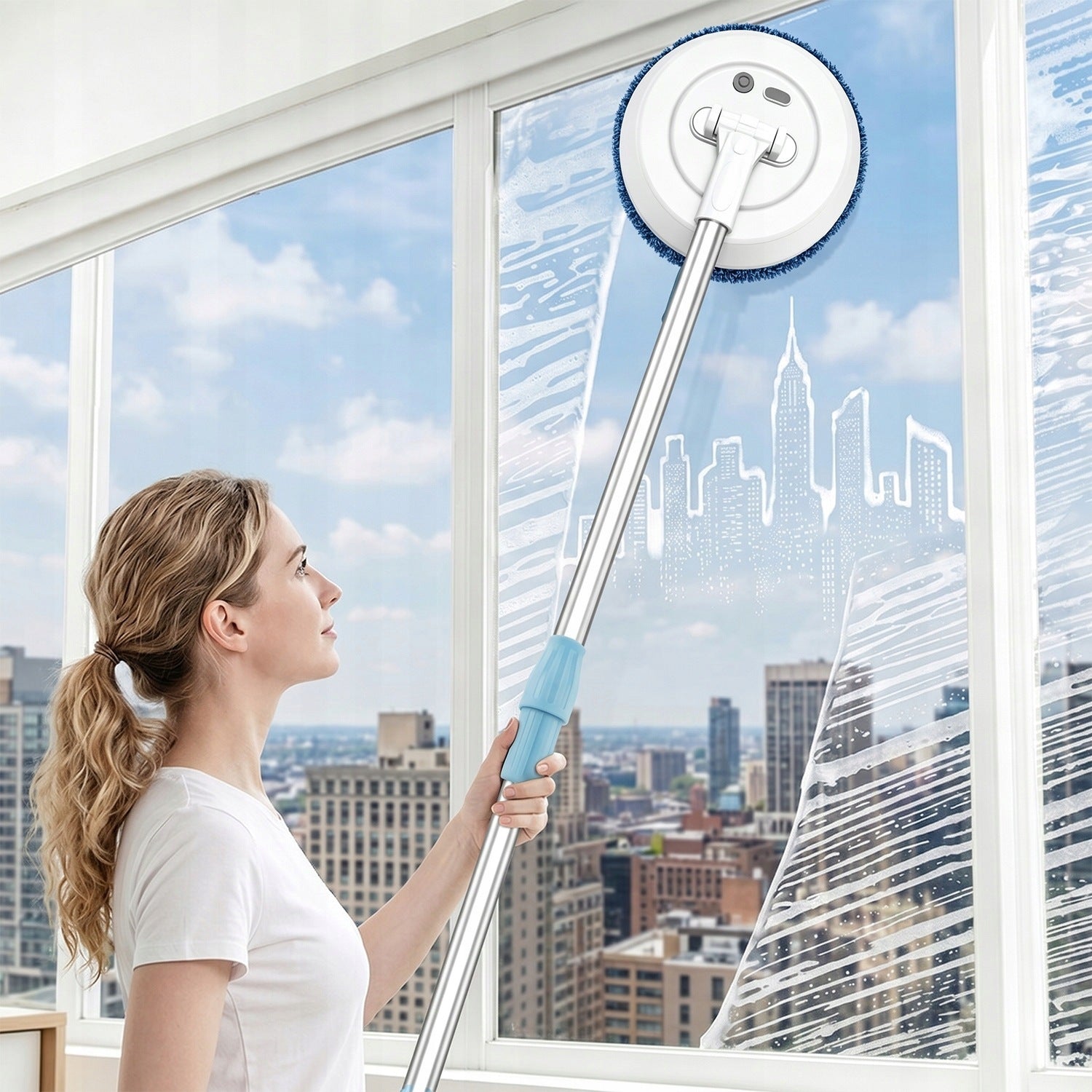 MOP WINDOW WASHER ELECTRIC TELESCOPICALLY ADJUSTABLE PROFESSIONAL FOR WINDOWS Packaging status original