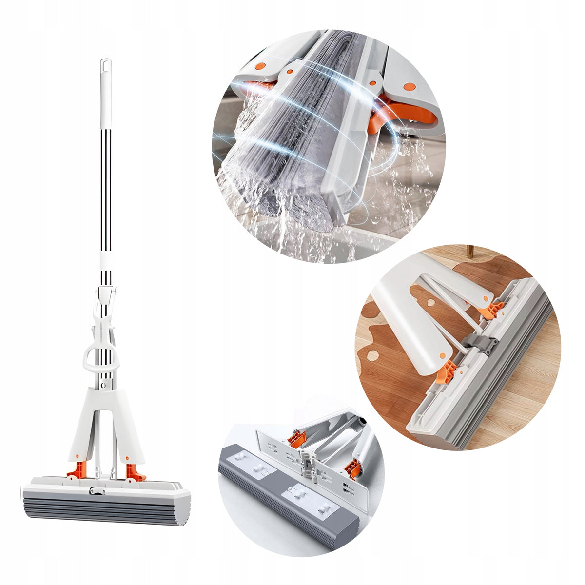 MOP WITH GABKA FOLDED NON-CONTACT AUTOMATIC FOR WASHING THE FLOOR OF PANEL TILES Packaging status original