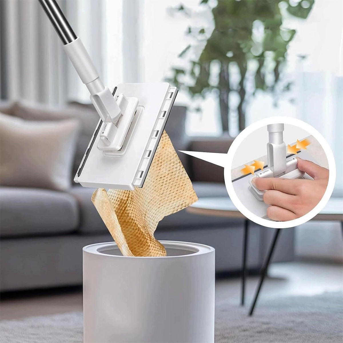 MOP WITH PRESSURE CLAMP, WITHOUT MANUAL EXTRUSION, 4+10 MICRO CLOTHS Manufacturer code 4058812924898