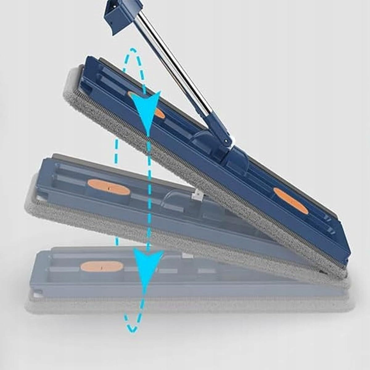 MOP WITH SQUEEZER FLAT ROTARY 360 SELF SQUEEZING FOR floors | SVEEPA Color blue