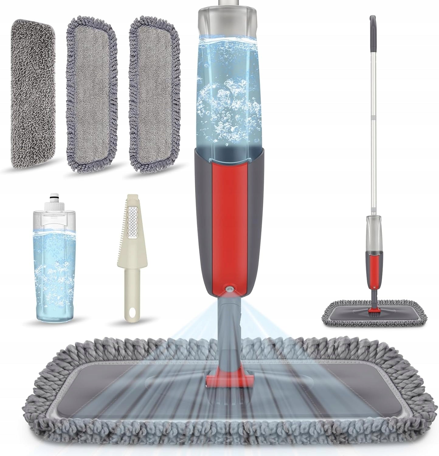 MOP WITH WASHER 360 3 OVERLAYS MICROFIBER PANELS TILE WOOD FOR HOME
