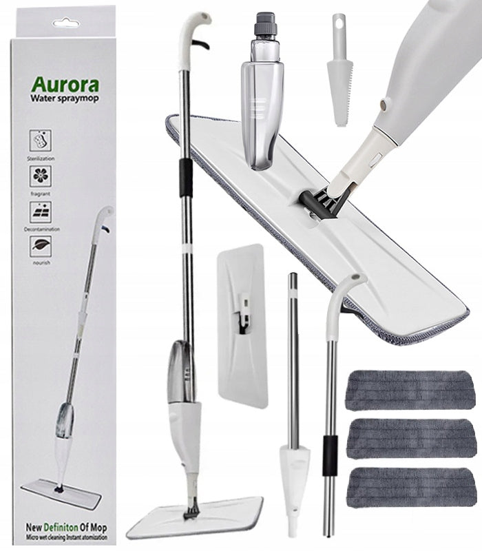 MOP WITH WASHER Flat for Floor Cleaning 3 CARTRIDGES Microfiber Set Brand no brand