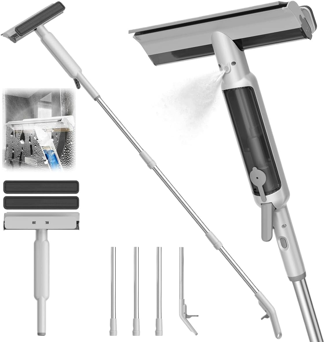 MOP WITH WASHER+WINDOW WASHER 3in1 SPRAY MOP