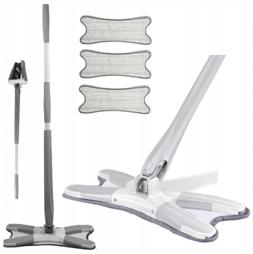 WMC Tools X-förmiger Besen mit Bohrfunktion, grau 
