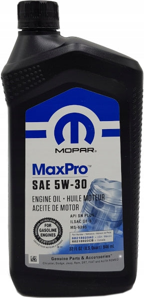 MOPAR 10W30 1L Packaging volume 0.95 l