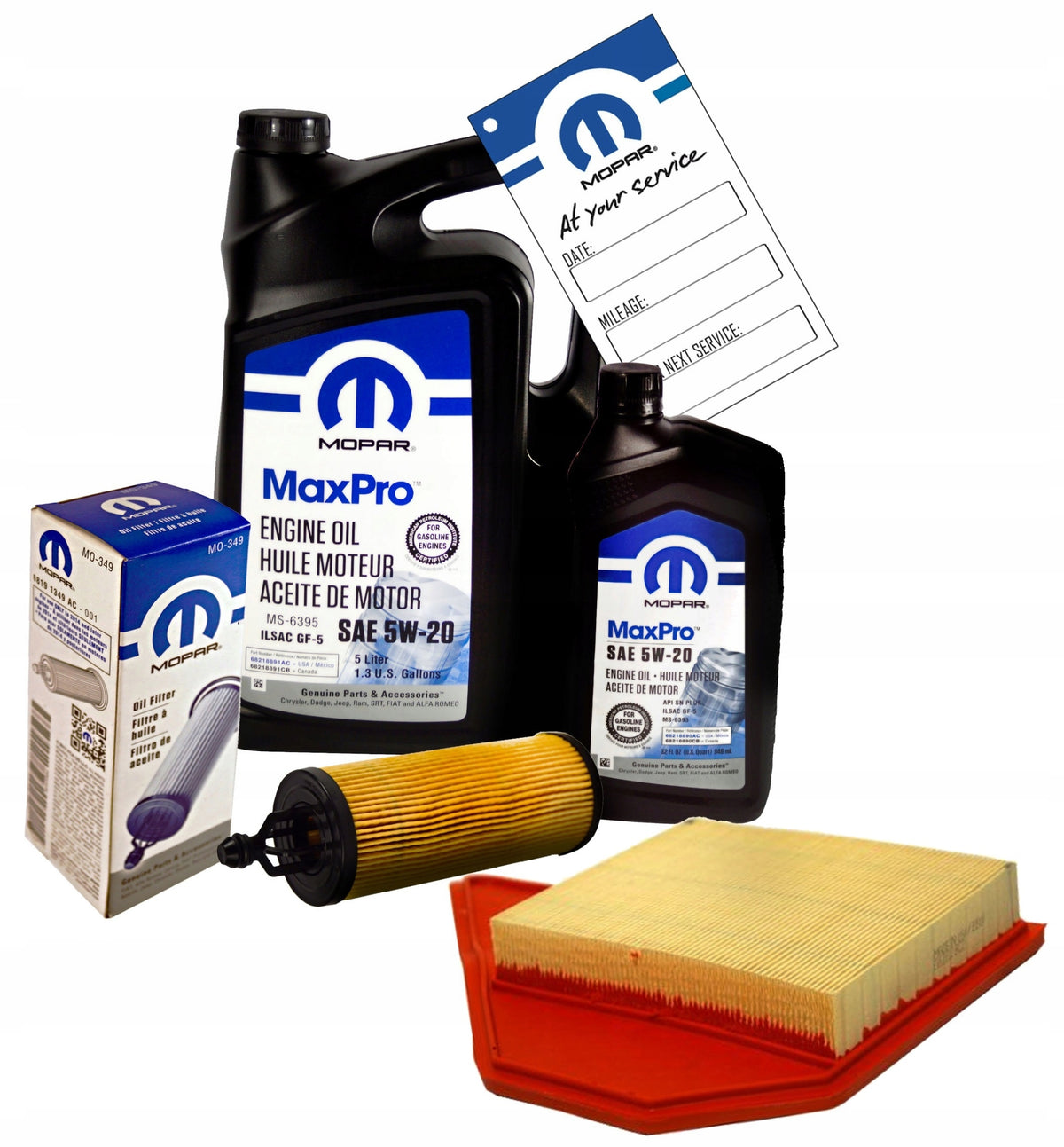 MOPAR 5W20 6L OIL & FILTERS KIT TOWN & COUNTRY 2014-2016