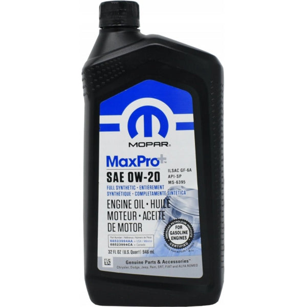 MOPAR MaxPro+ 0W20 1 Quart