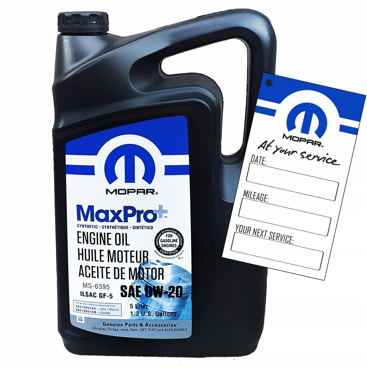 MOPAR OIL 5W20 5L/ MS-6395/ CHRYSLER JEEP DODGE RAM