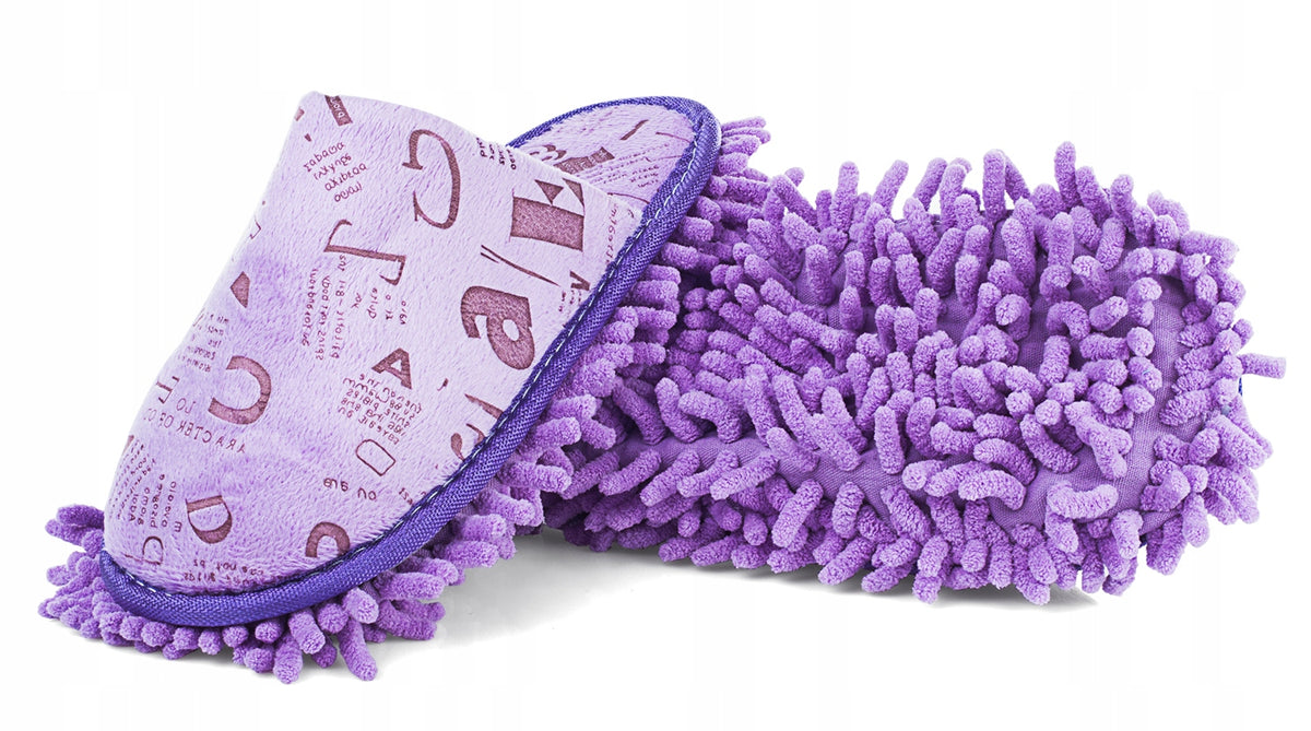 MOPY slippers with microfiber sole for dust and wet floors ros. 33/34