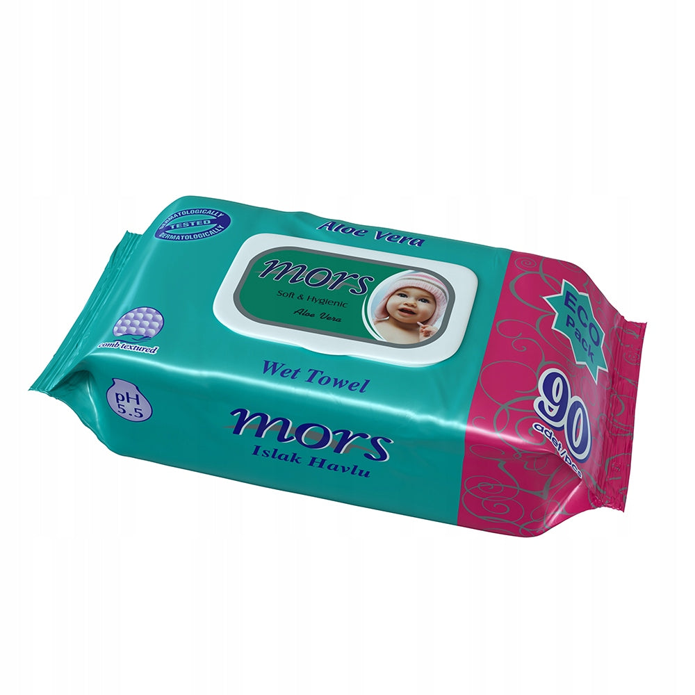 MORS MOISTURIZING WIPES FOR CHILDREN A90 ALOE Brand Mors
