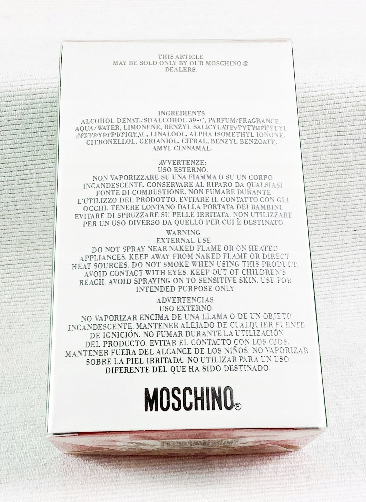 MOSCHINO FRIENDS 75 ML EAU DE TOILETTE UNIQUE Manufacturer code 8011003991273