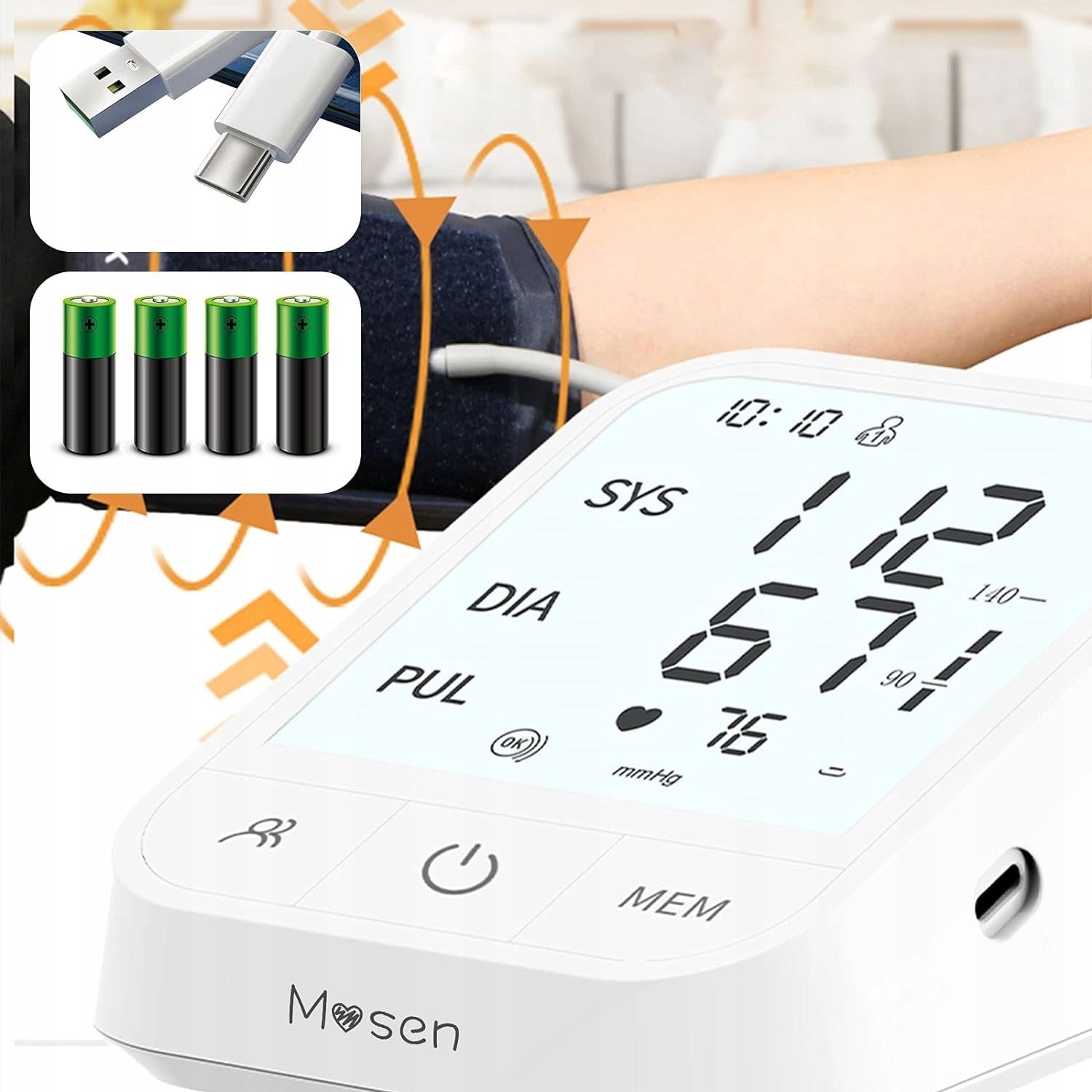 MOSEN 30C ELECTRONIC SHOULDER BLOOD PRESSURE MONITOR CUFF 22-40 CM Brand no brand
