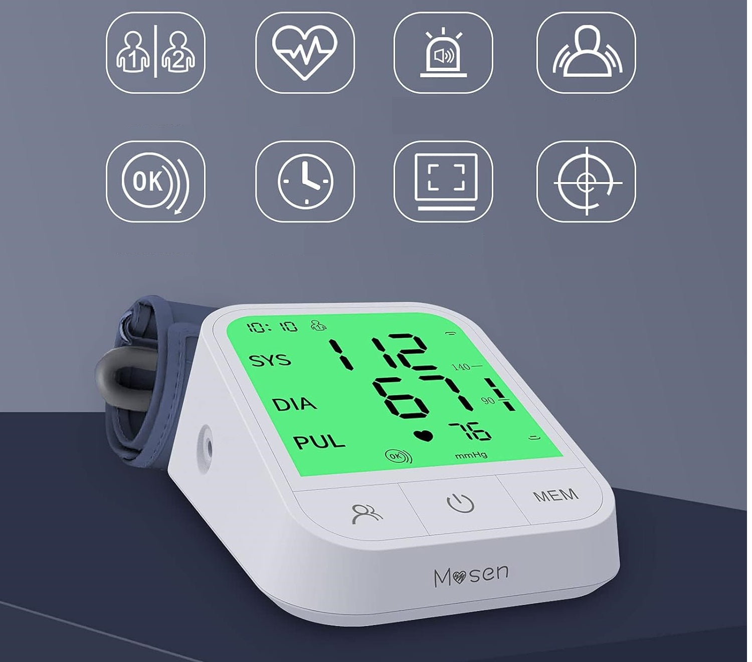MOSEN 30C ELECTRONIC SHOULDER BLOOD PRESSURE MONITOR CUFF 22-40 CM Medical device no