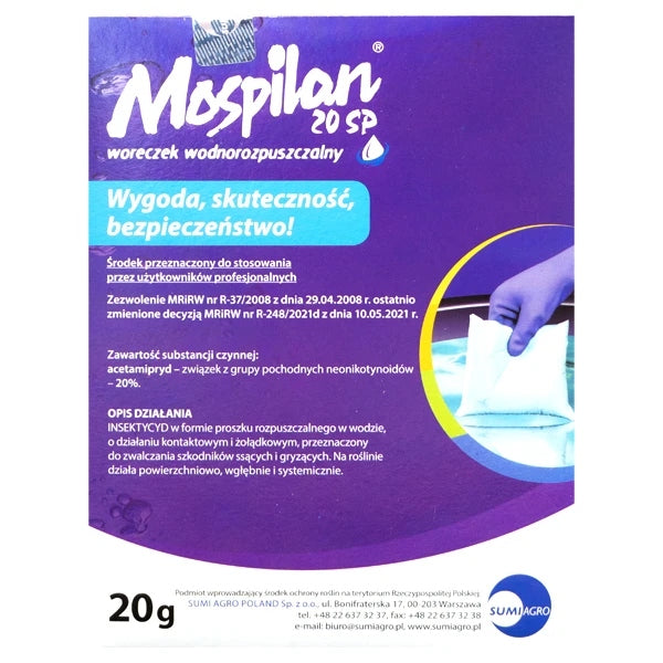 MOSPILAN 20SP 20G BAGS SOLUBLE INSECT SPRAYING IN APHID CROPS