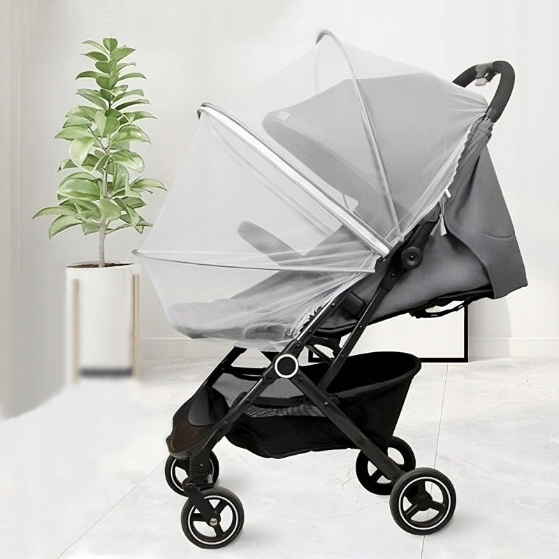 MOSQUITO NET FOR BABY STROLLER GONDOLA NET COVER UNIVERSAL WHITE Manufacturer code Moskitiera do wózka Biała