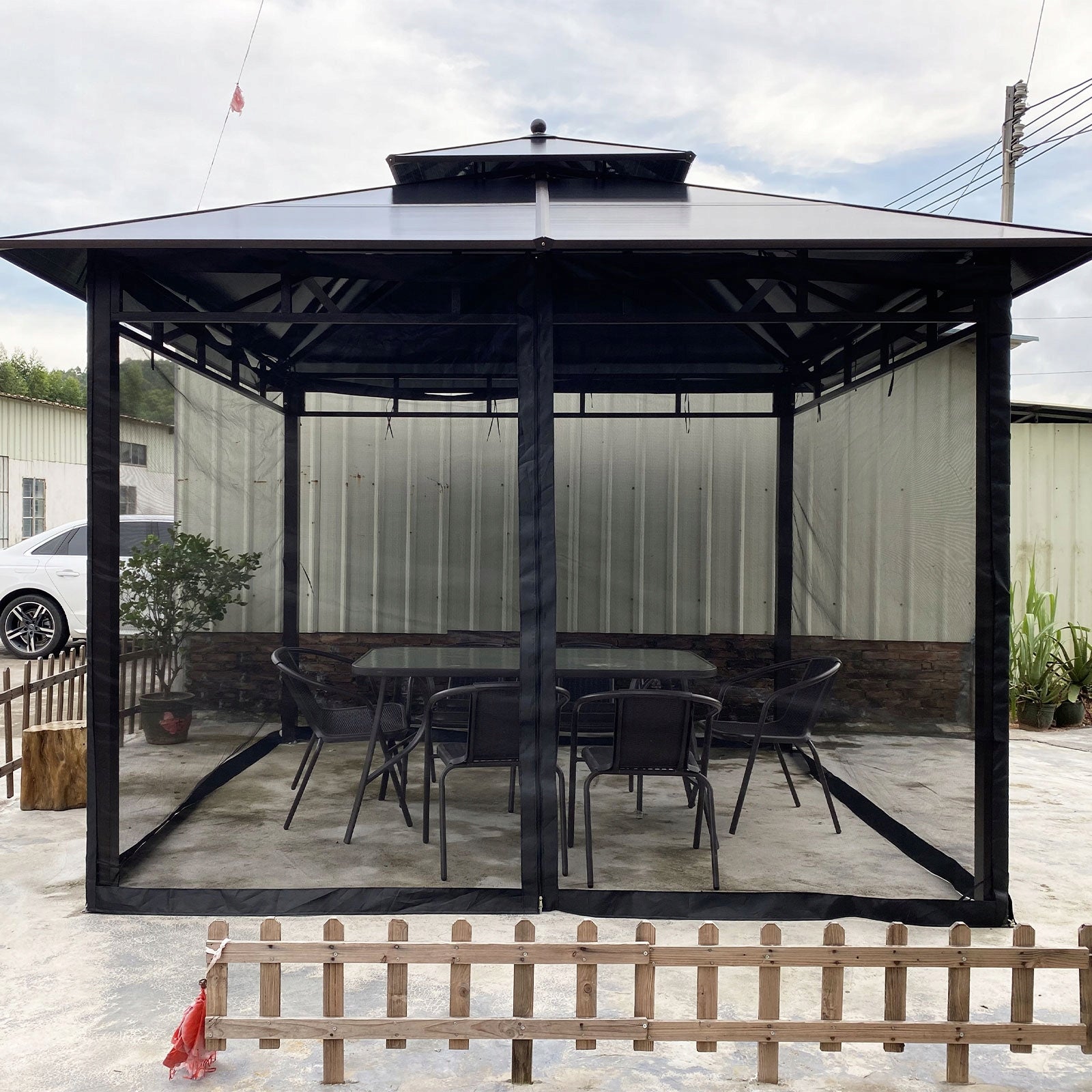 MOSQUITO NET FOR GARDEN TENT PAVILION 3.6x3.6x2.3M Number of side walls 4 walls