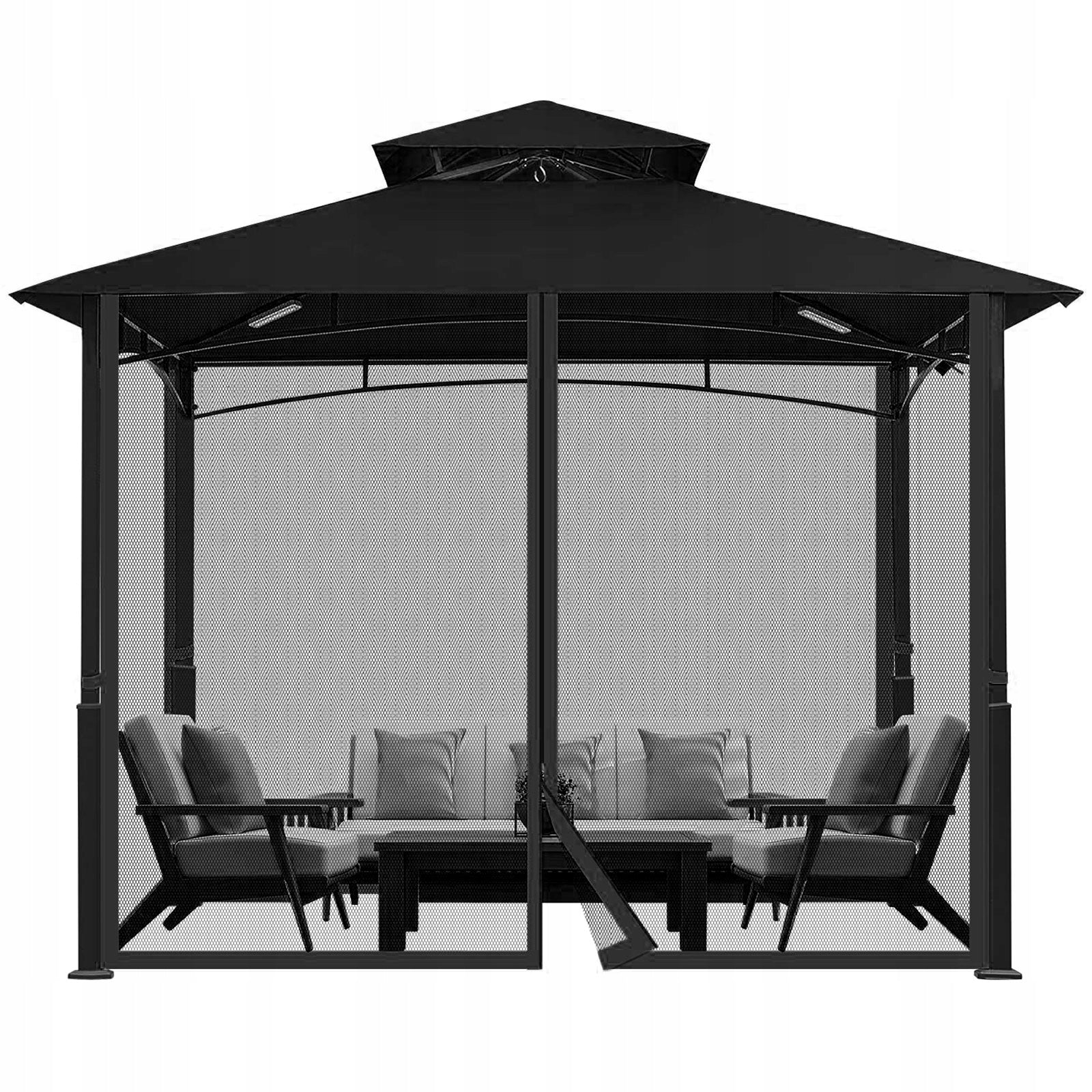 MOSQUITO NET FOR GARDEN TENT PAVILION 3.6x3.6x2.3M Type pavilion