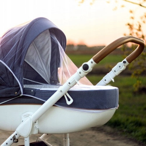 MOSQUITO NET WHITE 2in1 large for stroller deep gondola and stroller Manufacturer code siatka do wózka spacerówka spacerowy