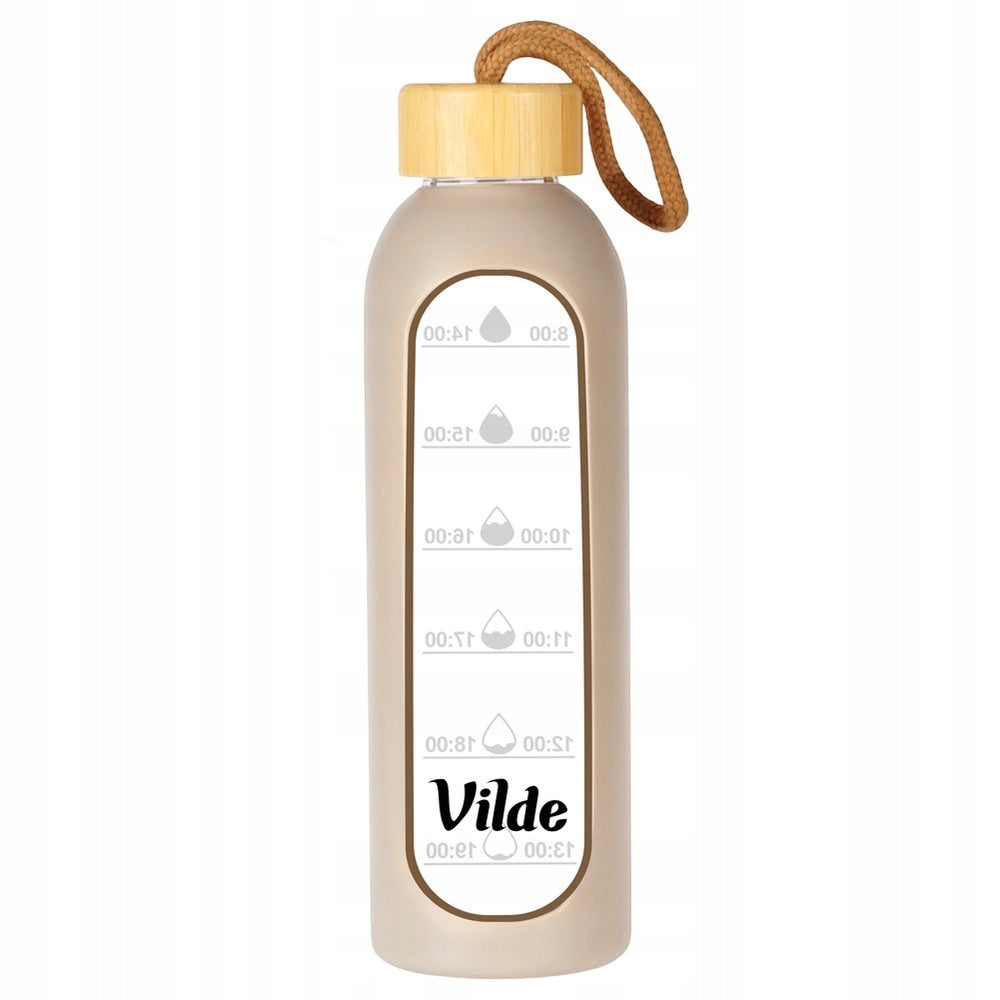 MOTIVATIONAL water bottle glass drinks silicone large water bottle sport 0,6L Volume 600 ml