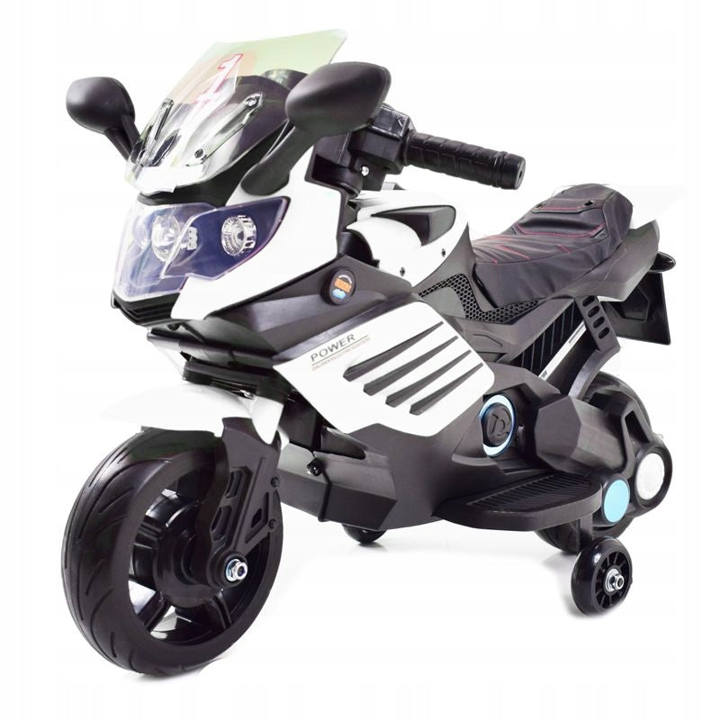 MOTOR RACER POWER 158 -MOTORCYCLE FOR CHILD, SOFT WHEELS,SEAT/LQ158 Manufacturer code LQ-158-BIAŁY