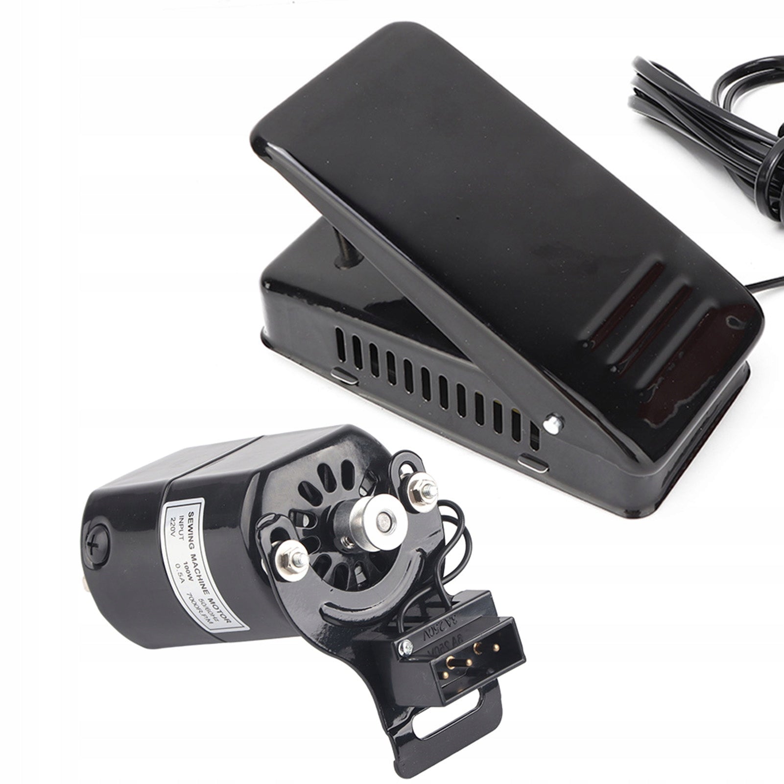 MOTOR SEWING MACHINE WITH PEDAL FOR HOME USE 100W BLACK EAN (GTIN) 7612460601692