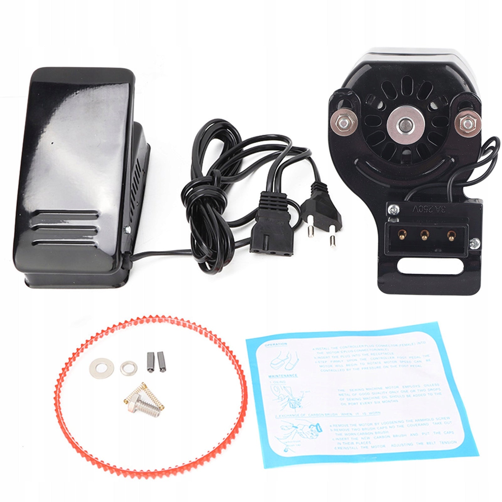 MOTOR SEWING MACHINE WITH PEDAL FOR HOME USE 100W BLACK