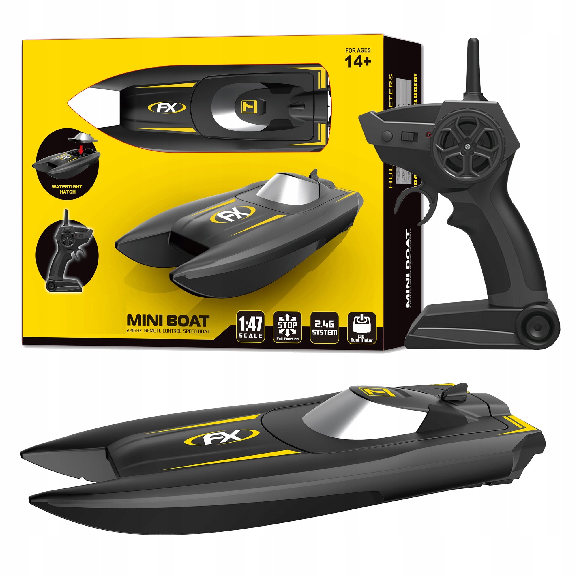MOTORBOAT REMOTE CONTROLLED BOAT SPEED BOAT 25km/h FOR REMOTE CONTROL 1:47 BOAT