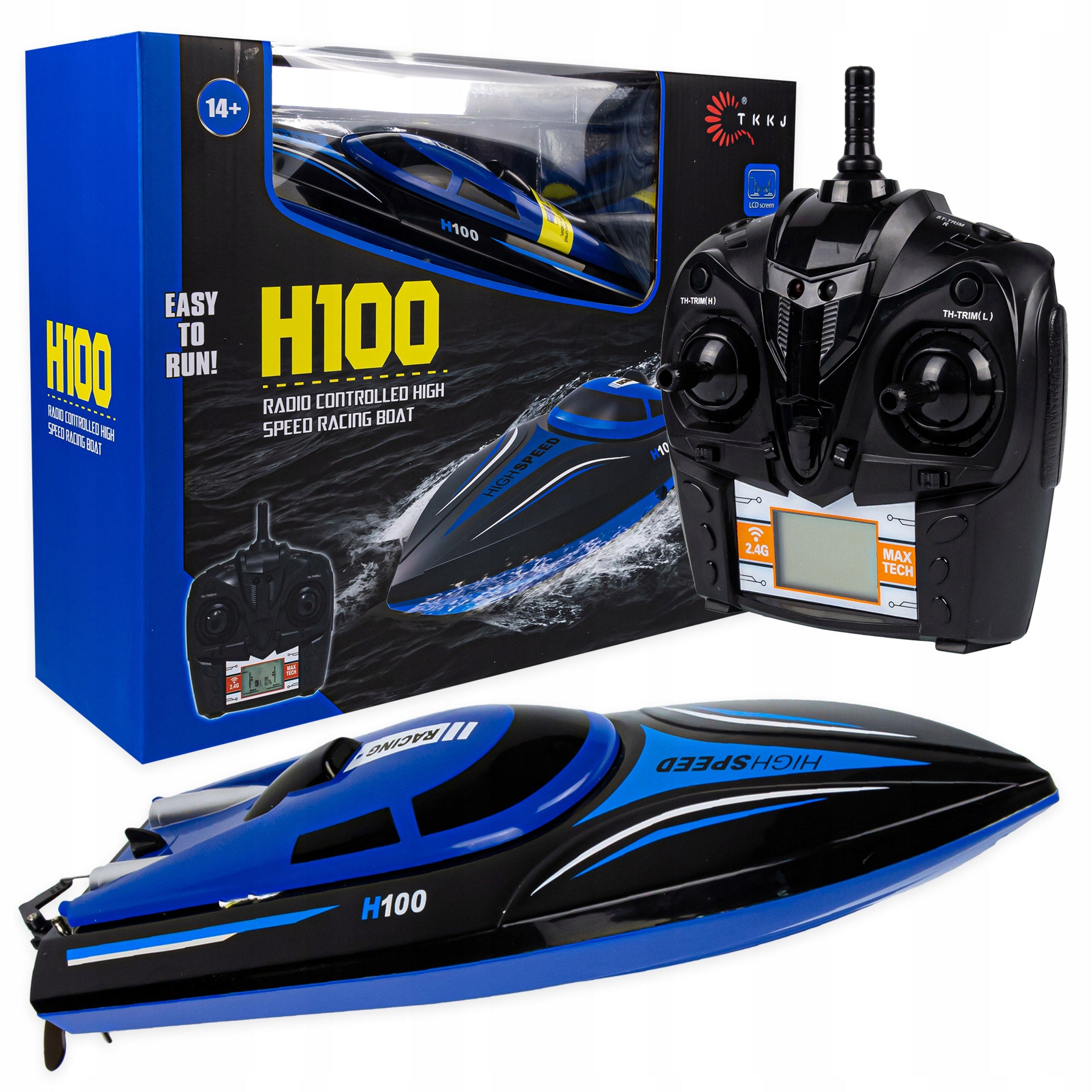 MOTORBOAT REMOTE CONTROLLED LARGE BOAT FOR PILOT R/C 20 km/h SPEED BOAT