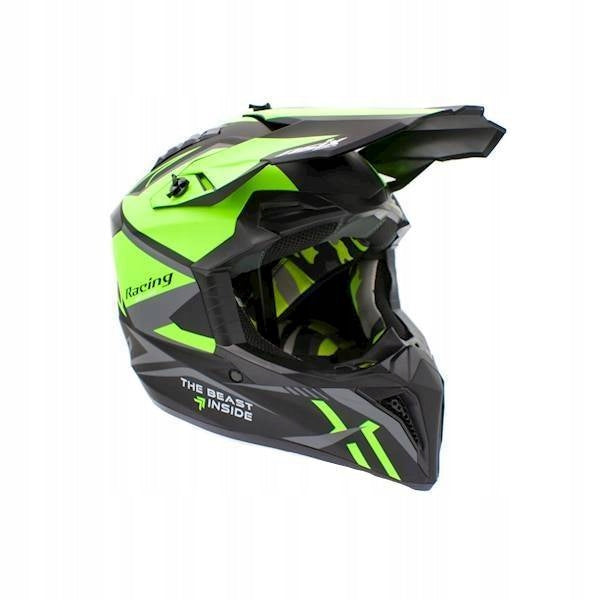 MOTORCYCLE ASIX HELMET JUNIOR CHILDREN'S CROSS ATV ENDURO LIME M Manufacturer no brand