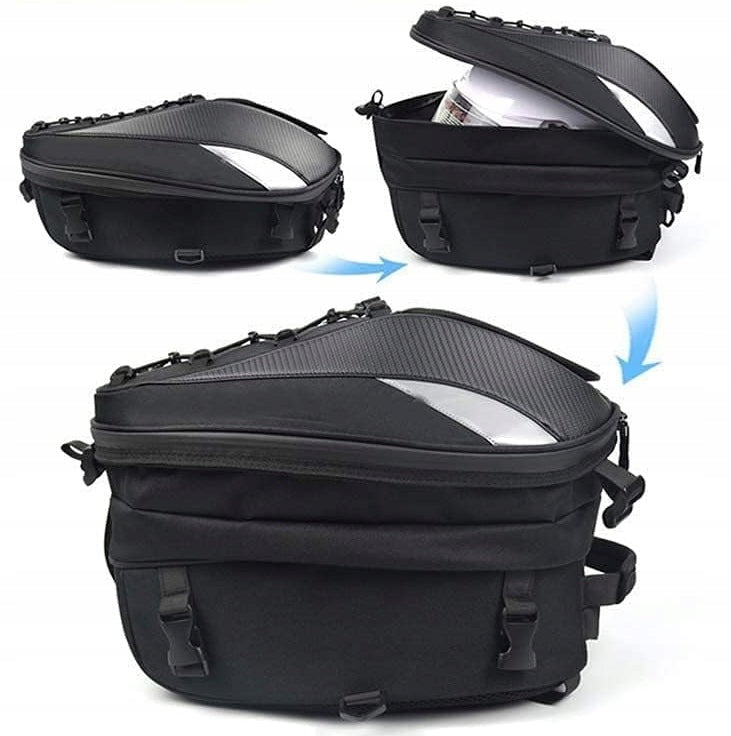 MOTORCYCLE BACKPACK FOR MOTORBIKE 2IN1 HARD WATERPROOF HELMET POUCH BAG Manufacturer no brand