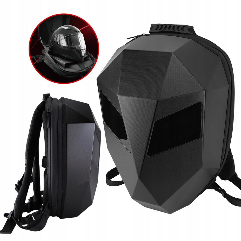 MOTORCYCLE BACKPACK FOR MOTORBIKE WATER RESISTANT EYES BLUETOOTH LED SCREEN