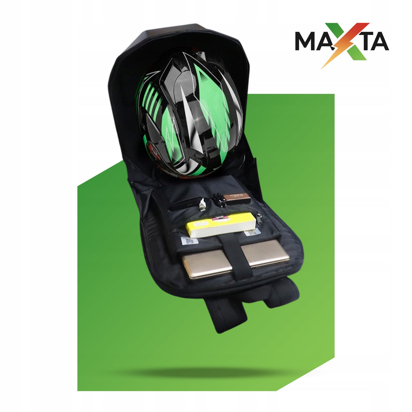 MOTORCYCLE BACKPACK LED WITH DISPLAY WITH EYES BLUETOOTH APP BLACK Manufacturer Maxta