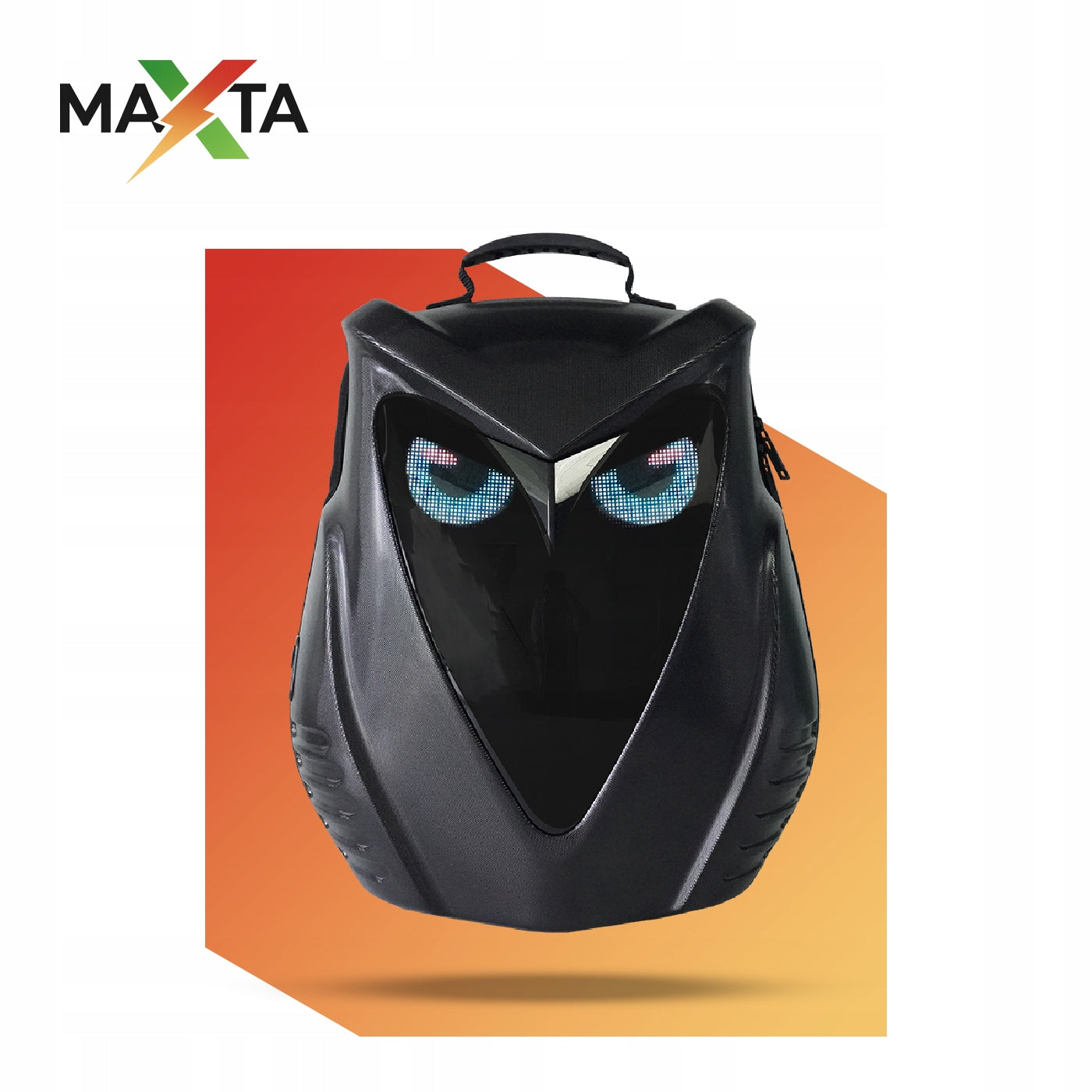 MOTORCYCLE BACKPACK LED WITH DISPLAY WITH EYES BLUETOOTH APPLICATION MAXTA Packaging status original