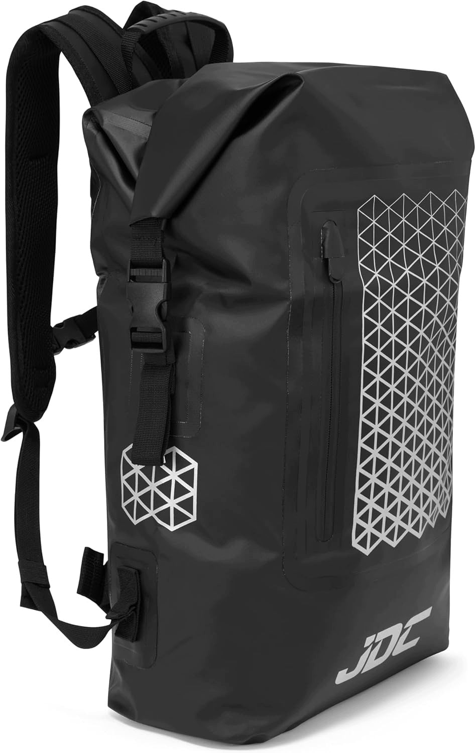 MOTORCYCLE BACKPACK ROLLED DRY BAG 30L WATERPROOF BLACK WITH REFLECTIVE Customs tariff code 42029298