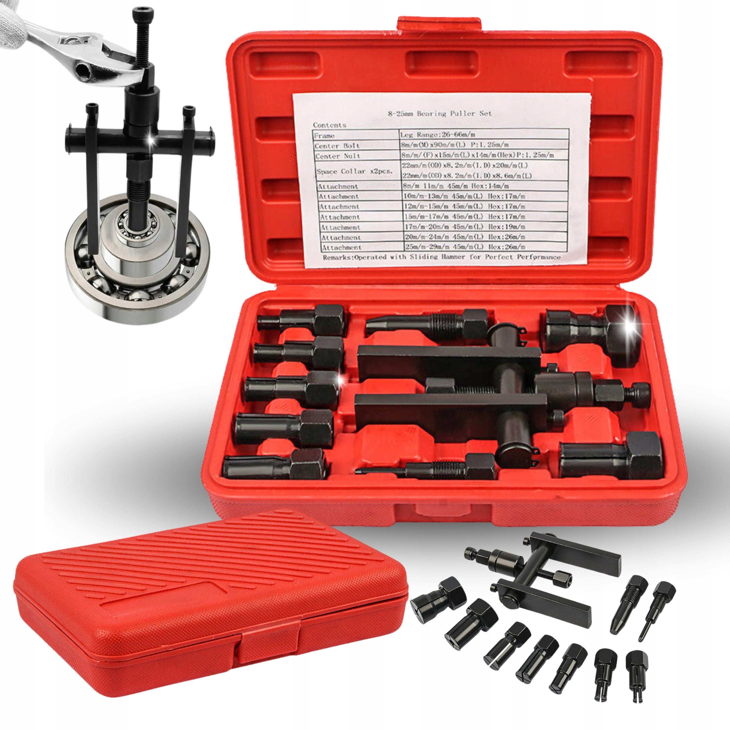 MOTORCYCLE BEARING PULLER INNER BEARING PULLER KIT