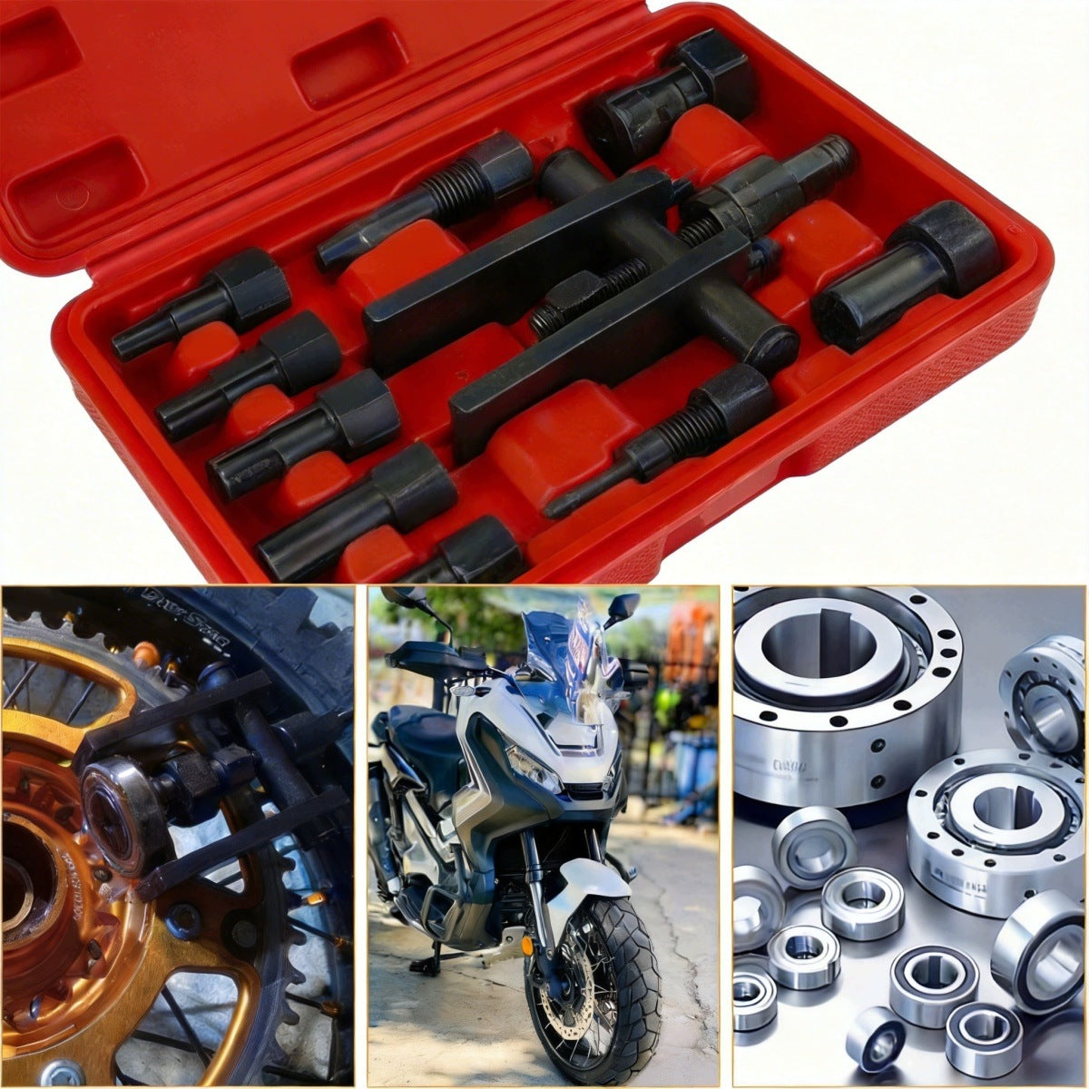 MOTORCYCLE BEARING PULLER SET, PULLING BEARINGINTERNAL PARTS Brand no brand