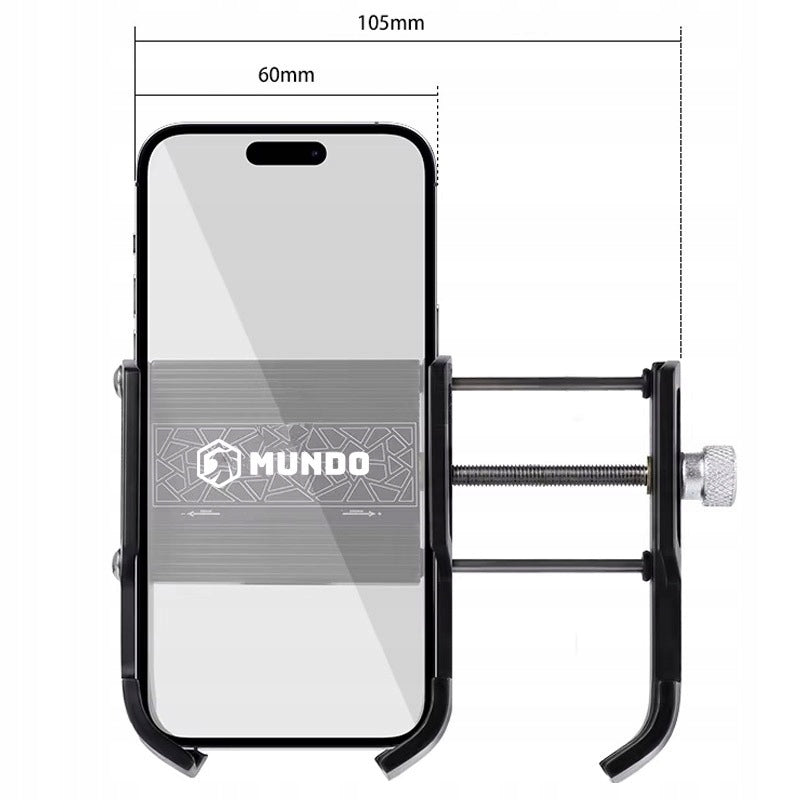 MOTORCYCLE BIKE HOLDER FOR PHONE - FOR BIKE TO BIKE STABLE STRONG Manufacturer code Uchwyt rowerowy na telefon MUNDO Z-15