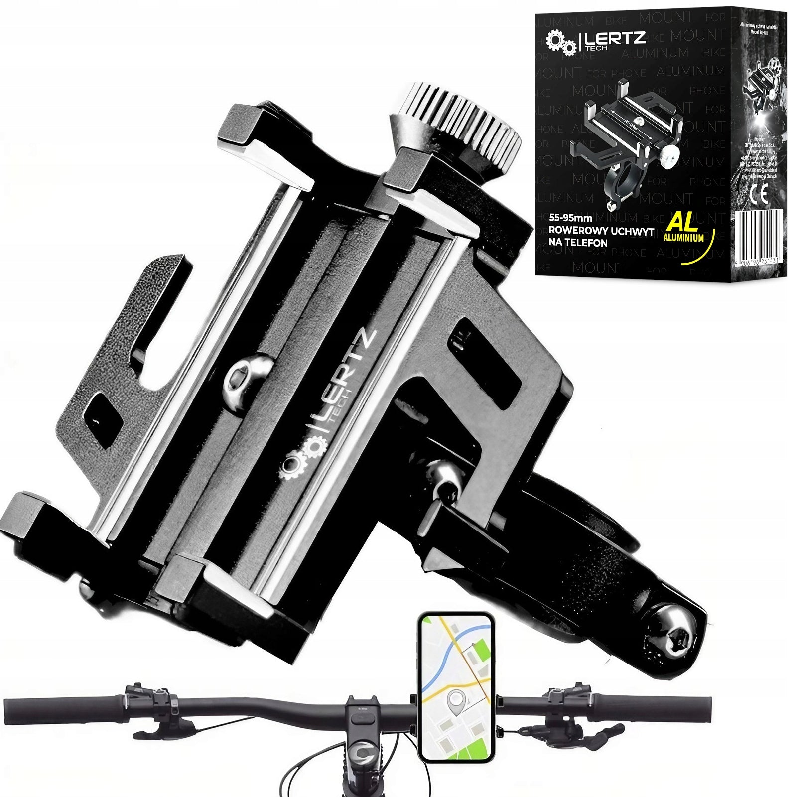 MOTORCYCLE BIKE HOLDER FOR PHONE HANDLEBAR ALUMINUM STRONG STABLE For multipurpose