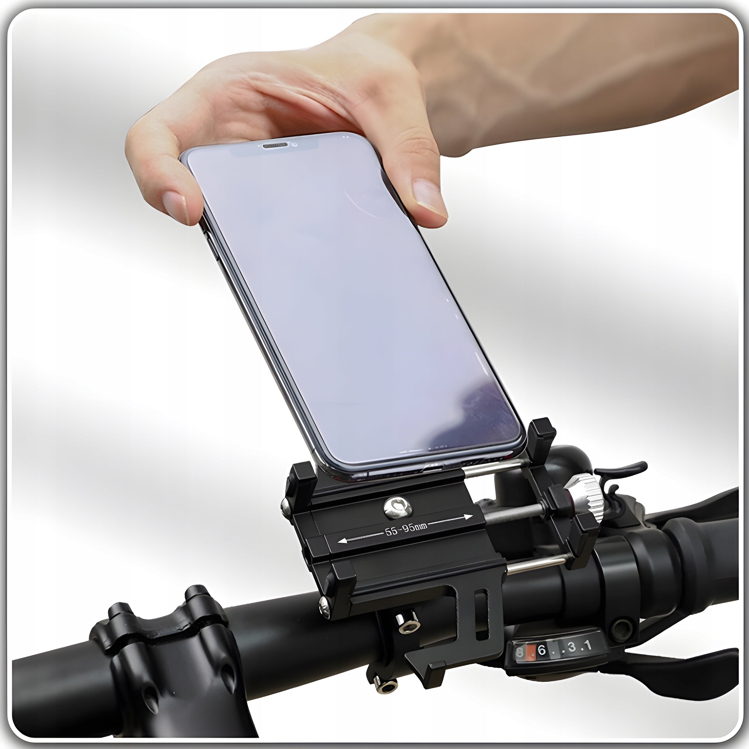 MOTORCYCLE BIKE HOLDER FOR PHONE HANDLEBAR BIKE STRONG ALUMINUM Model BM PRO MH29A