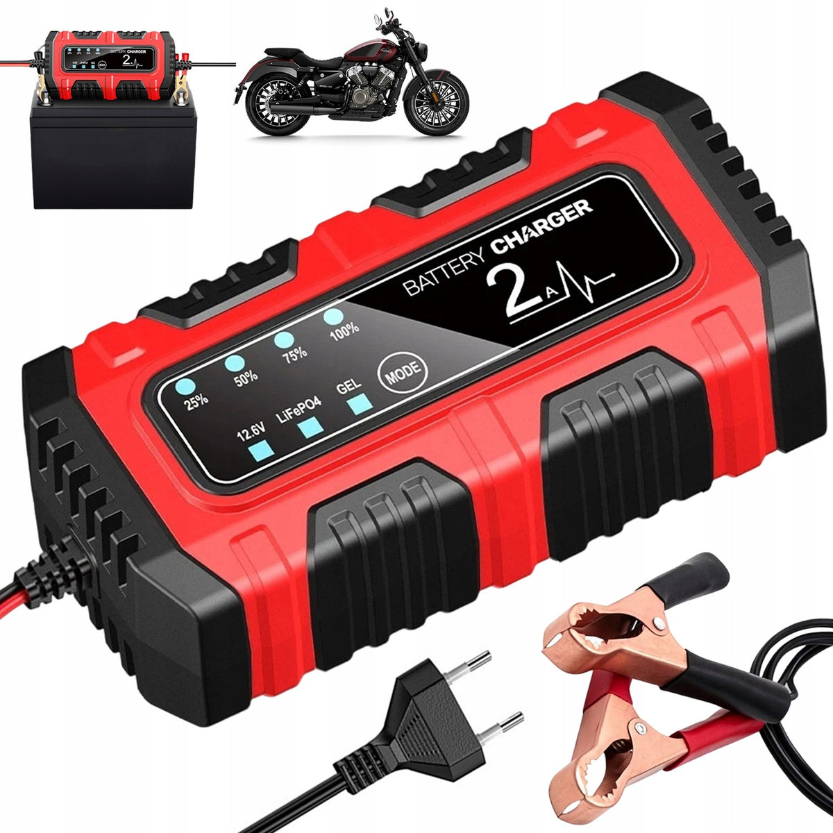 MOTORCYCLE CAR AUTOMATIC RECTIFIER 12V SMART SAFE PORTABLE