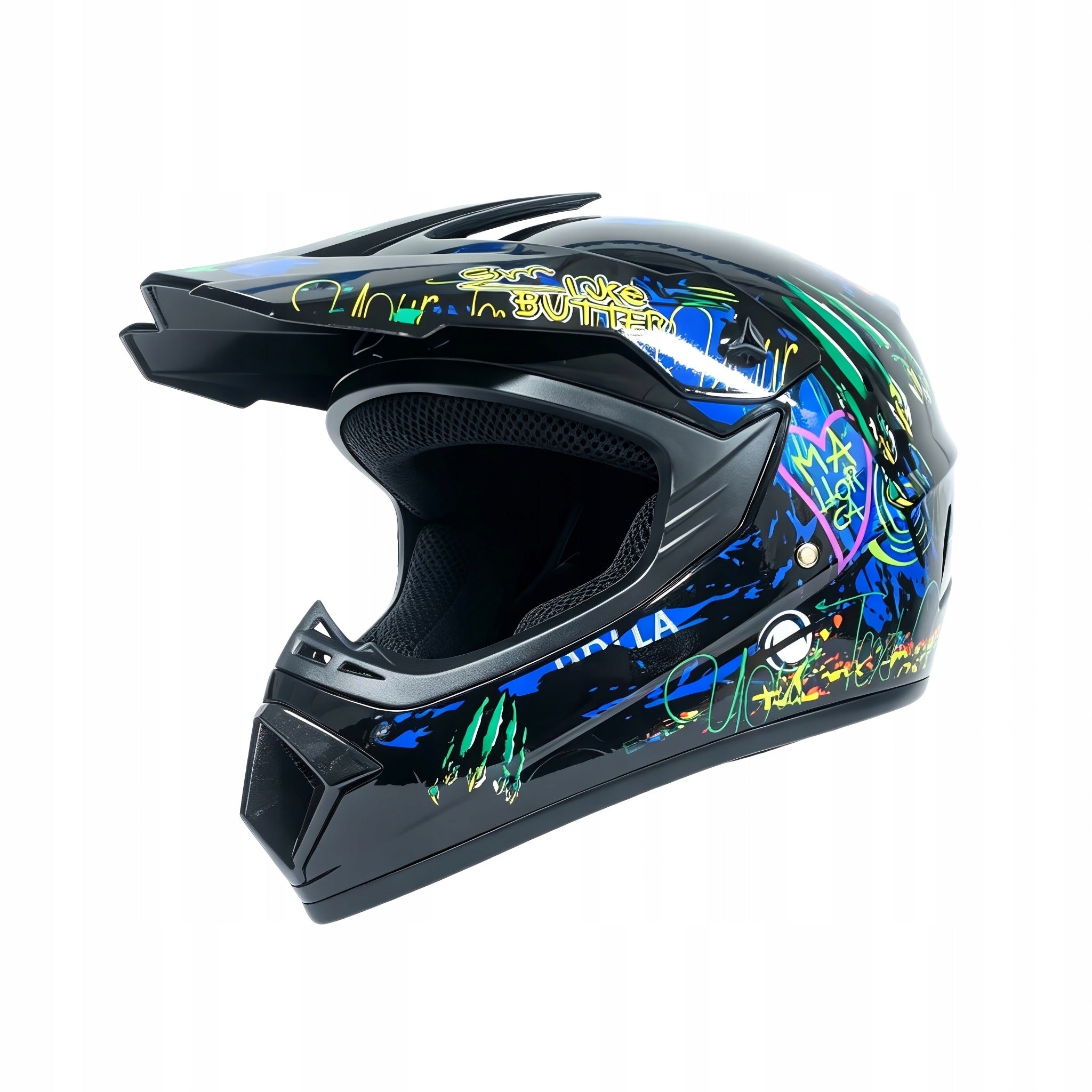 MOTORCYCLE CROSS HELMET LIGHT ENDURO + GOGGLES SIZE S (53-54 cm) Packaging status original