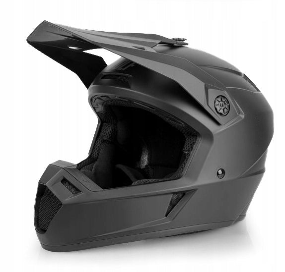 MOTORCYCLE ENDURO HELMET WOLF CROSSRIDE BLACK MAT M Size M
