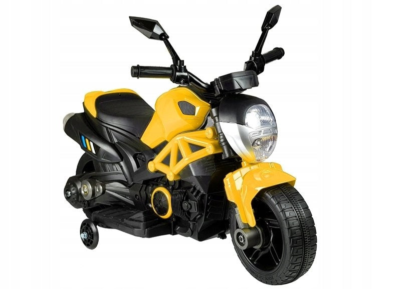 MOTORCYCLE FOR BATTERY GTM1188 WITH MIRRORS AND FOOTREST FOR CHILDREN