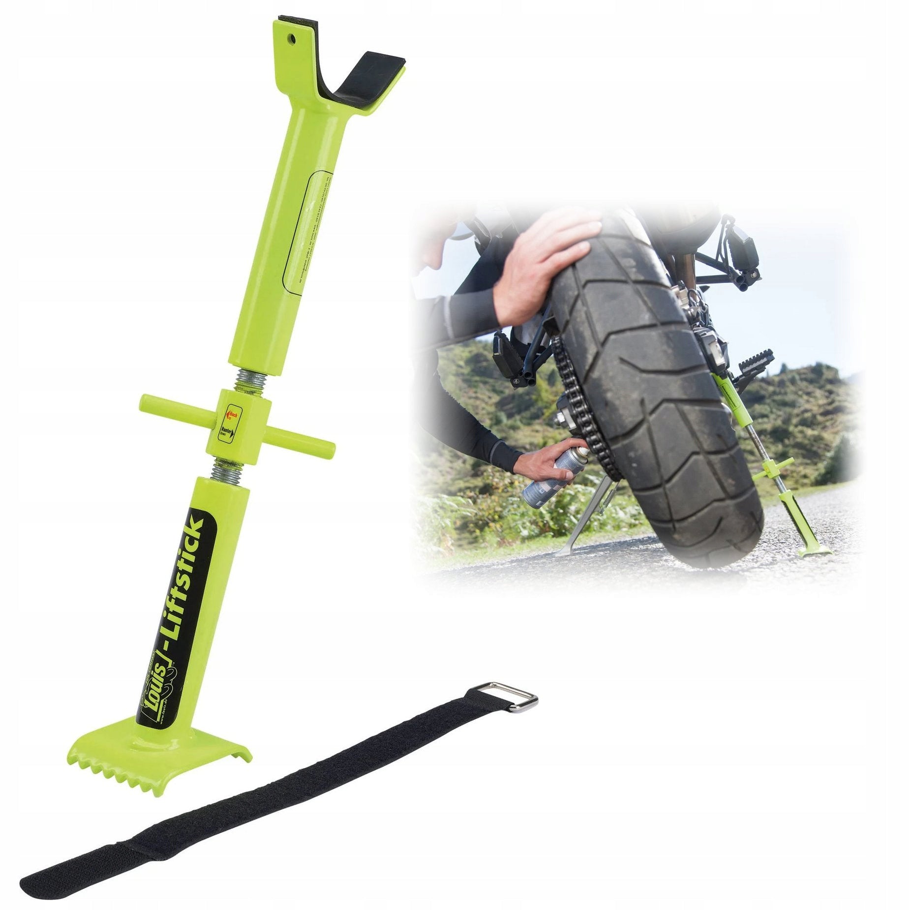 MOTORCYCLE HANDHELD EMERGENCY LIFT UNDER CONTROL ARM DURABLE STRONG
