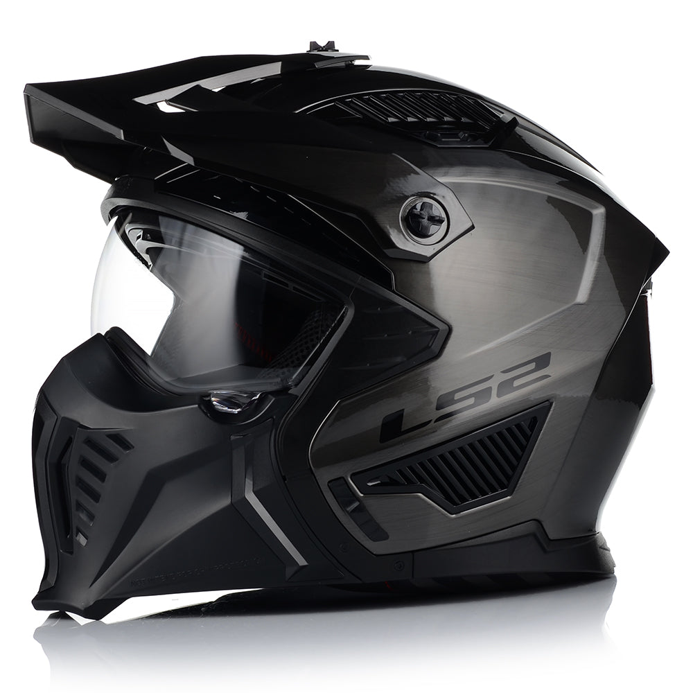 MOTORCYCLE HELMET 4in1 LS2 OF606 JEANS DETACHABLE JAW + VISOR + INTERCOM Packaging status original